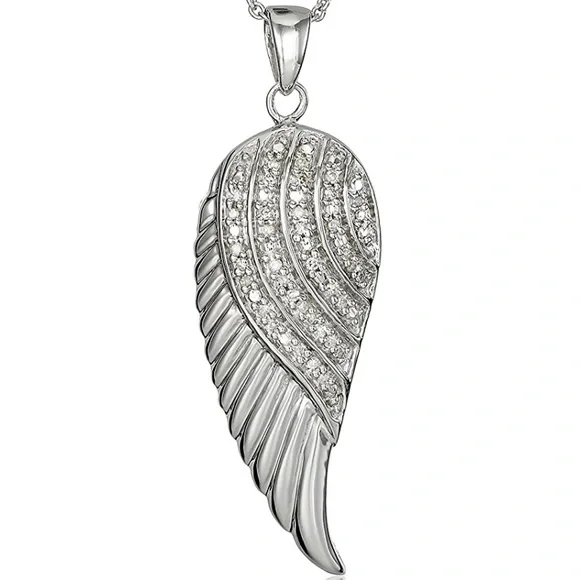 Angel Natural Diamond Necklace - Picture 1 of 2